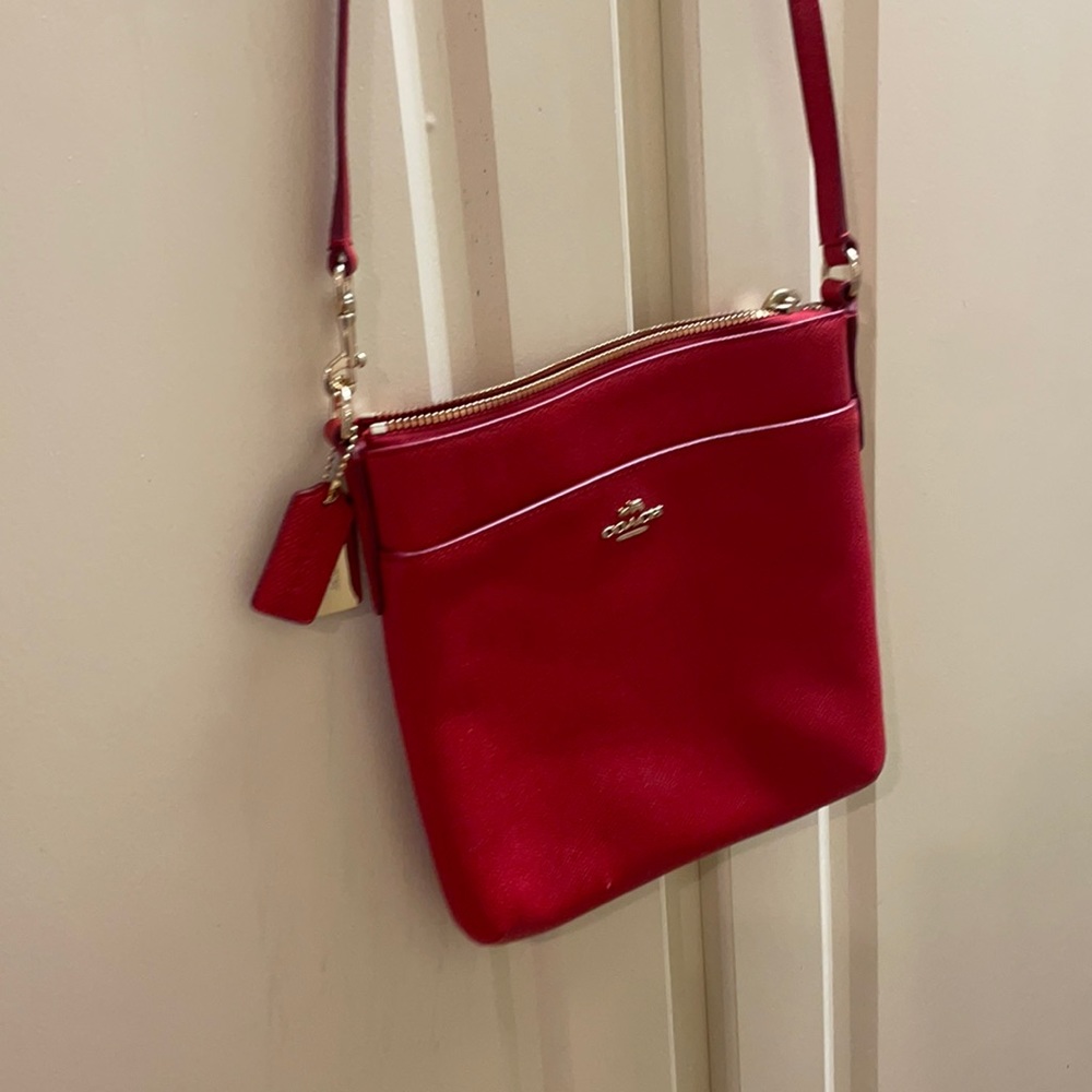 Red coach cross body bag NWOT
